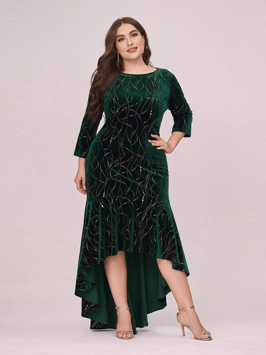 Plus Size Velvet Long Sleeve Formal Evening Dresses sold by Ever Pretty product image thumbnail 6