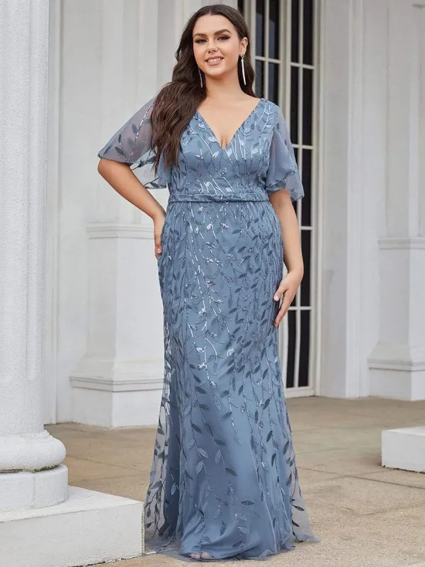 Plus Size Long Mermaid Formal Dresses for Weddings sold by Ever Pretty