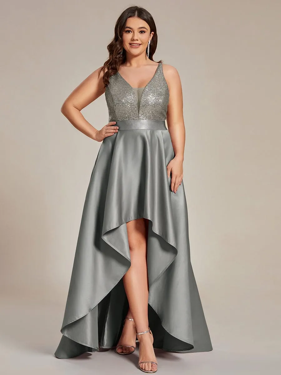 ever ALYNA|Custom Size Sparkly Bodice High Low Prom Dresses for Women sold by Ever Pretty