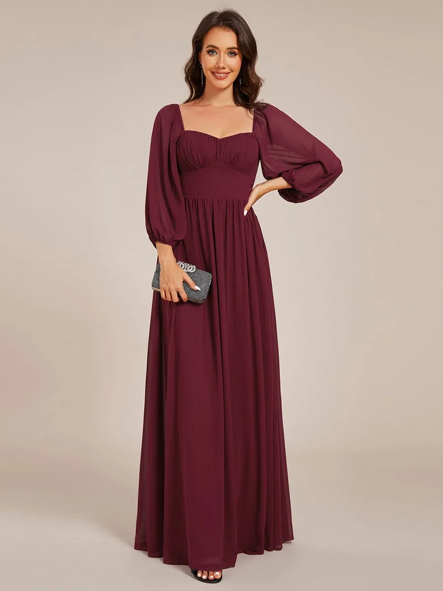 ever OAKLYN|Sweetheart Neckline 3/4 Sleeve Chiffon Bridesmaid Dress sold by Ever Pretty product image thumbnail 5