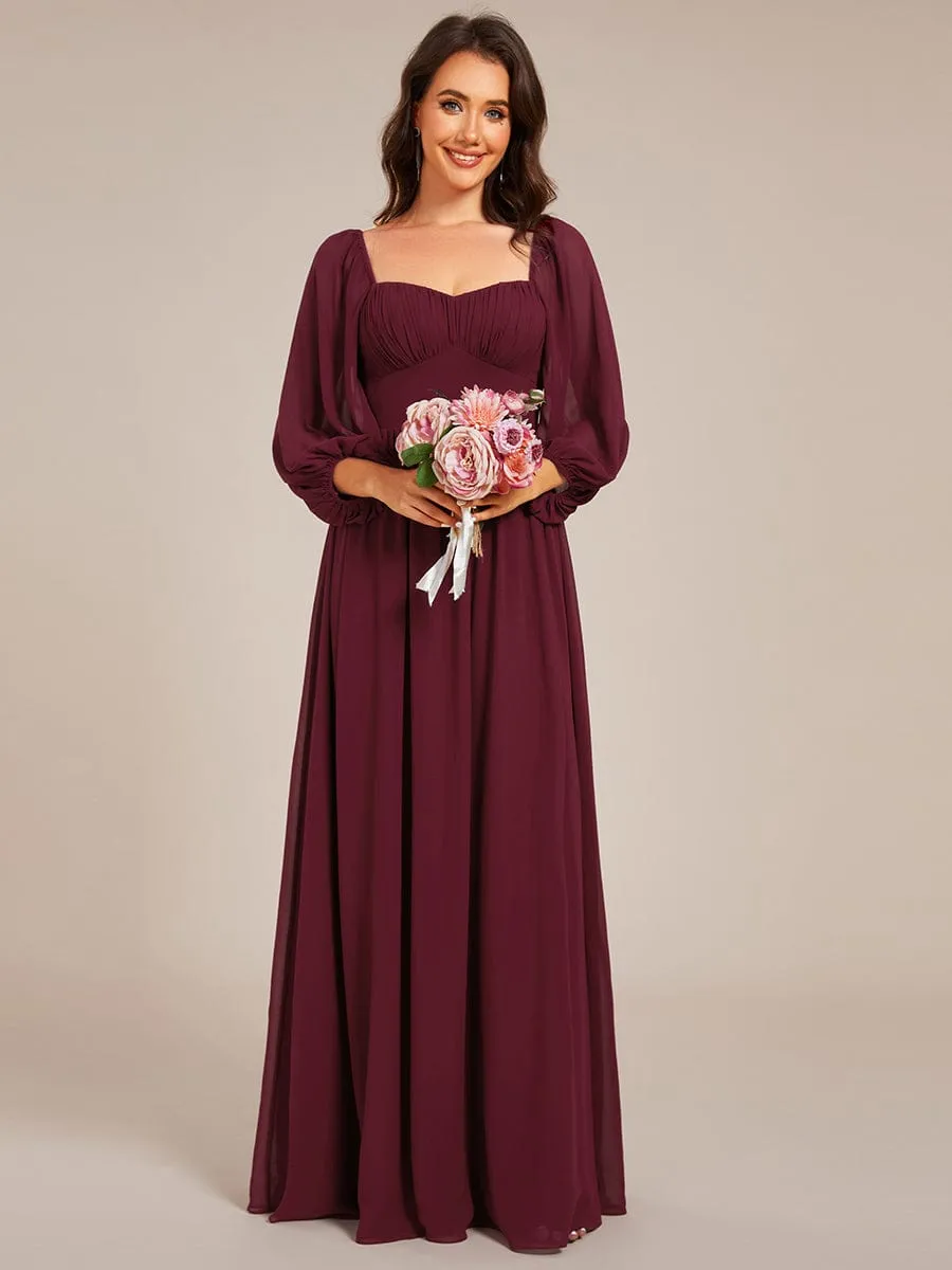 ever OAKLYN|Sweetheart Neckline 3/4 Sleeve Chiffon Bridesmaid Dress sold by Ever Pretty product image thumbnail 4