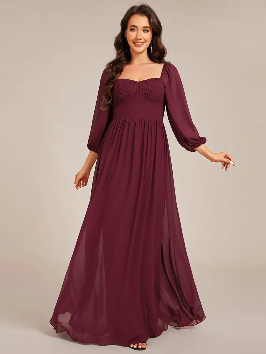 ever OAKLYN|Sweetheart Neckline 3/4 Sleeve Chiffon Bridesmaid Dress sold by Ever Pretty