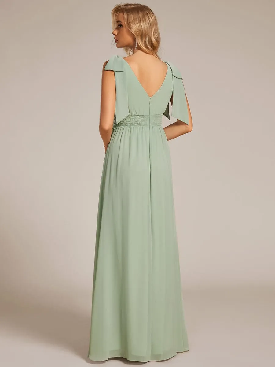 ever FRANKIE|Bow Shoulder Empire Waist Maxi Bridesmaid Dress sold by Ever Pretty product image thumbnail 2