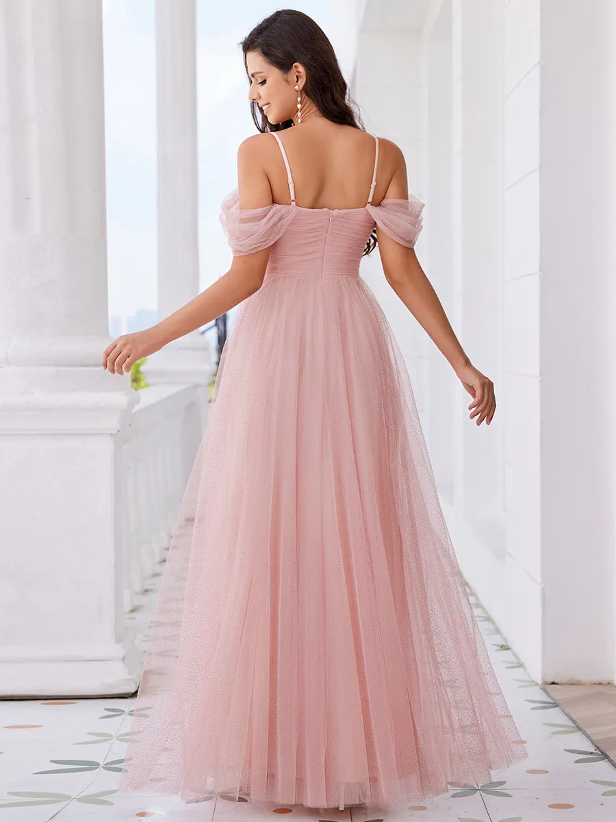 ever RYLIE|Spaghetti Strap Backless Sweetheart A-Line Tulle Bridesmaid Dress sold by Ever Pretty product image thumbnail 2