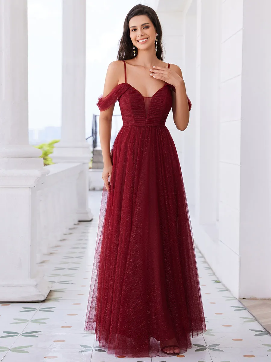 ever RYLIE|Spaghetti Strap Backless Sweetheart A-Line Tulle Bridesmaid Dress sold by Ever Pretty product image thumbnail 3