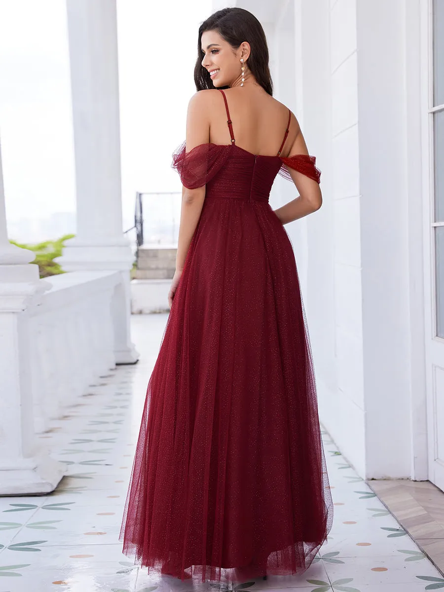 ever RYLIE|Spaghetti Strap Backless Sweetheart A-Line Tulle Bridesmaid Dress sold by Ever Pretty product image thumbnail 4