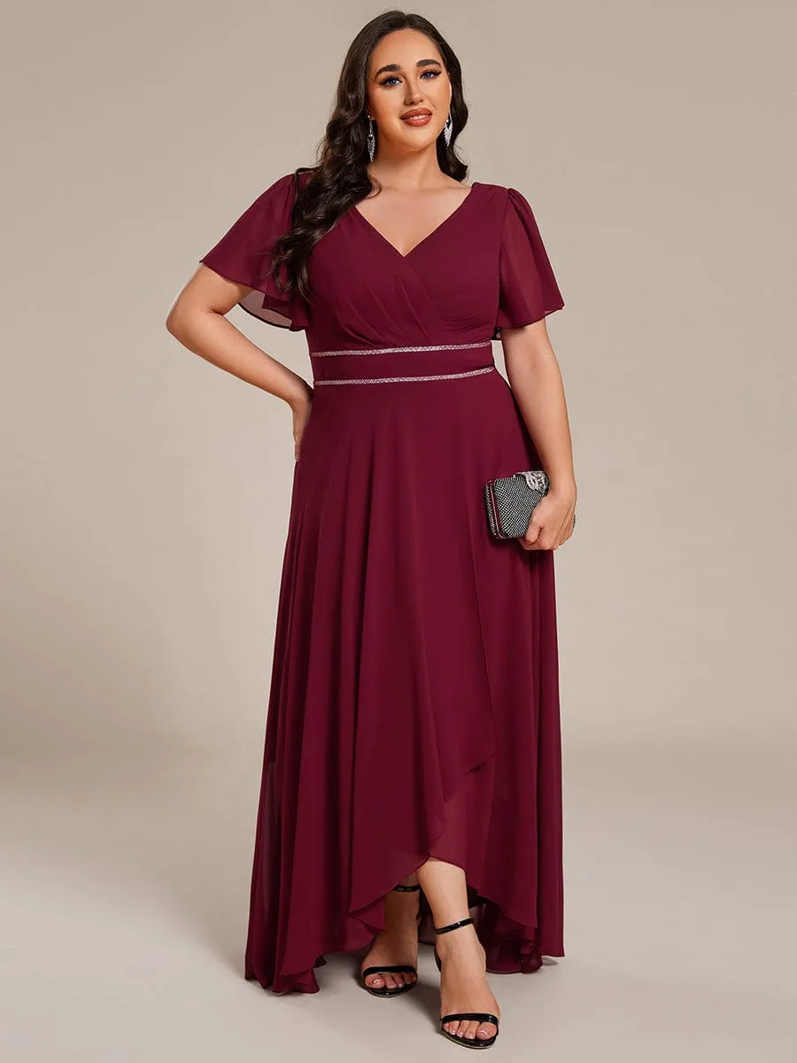 pretty DAKOTA|Plus Size V-Neck Rhinestone Waist Chiffon Maxi Formal Evening Dress sold by Ever Pretty product image thumbnail 5