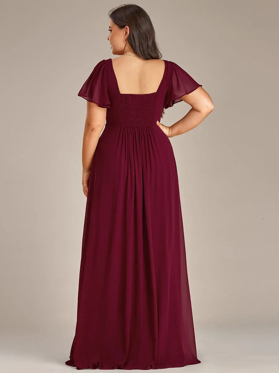 Plus Size Sweetheart A-Line High Slit Maxi Chiffon Bridesmaid Dress sold by Ever Pretty product image thumbnail 2