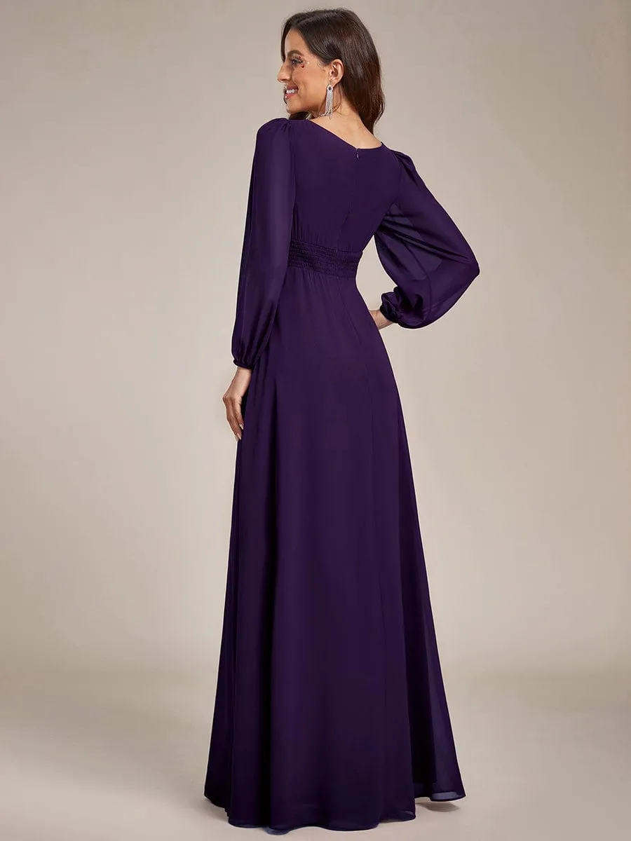 ever CELESTE|Long Sleeve Chiffon A-Line Empire Waist Formal Dress sold by Ever Pretty product image thumbnail 2