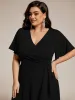 pretty FALLON|Plus Size High-Stretch V-neck Midi Wedding Guest Dress sold by Ever Pretty