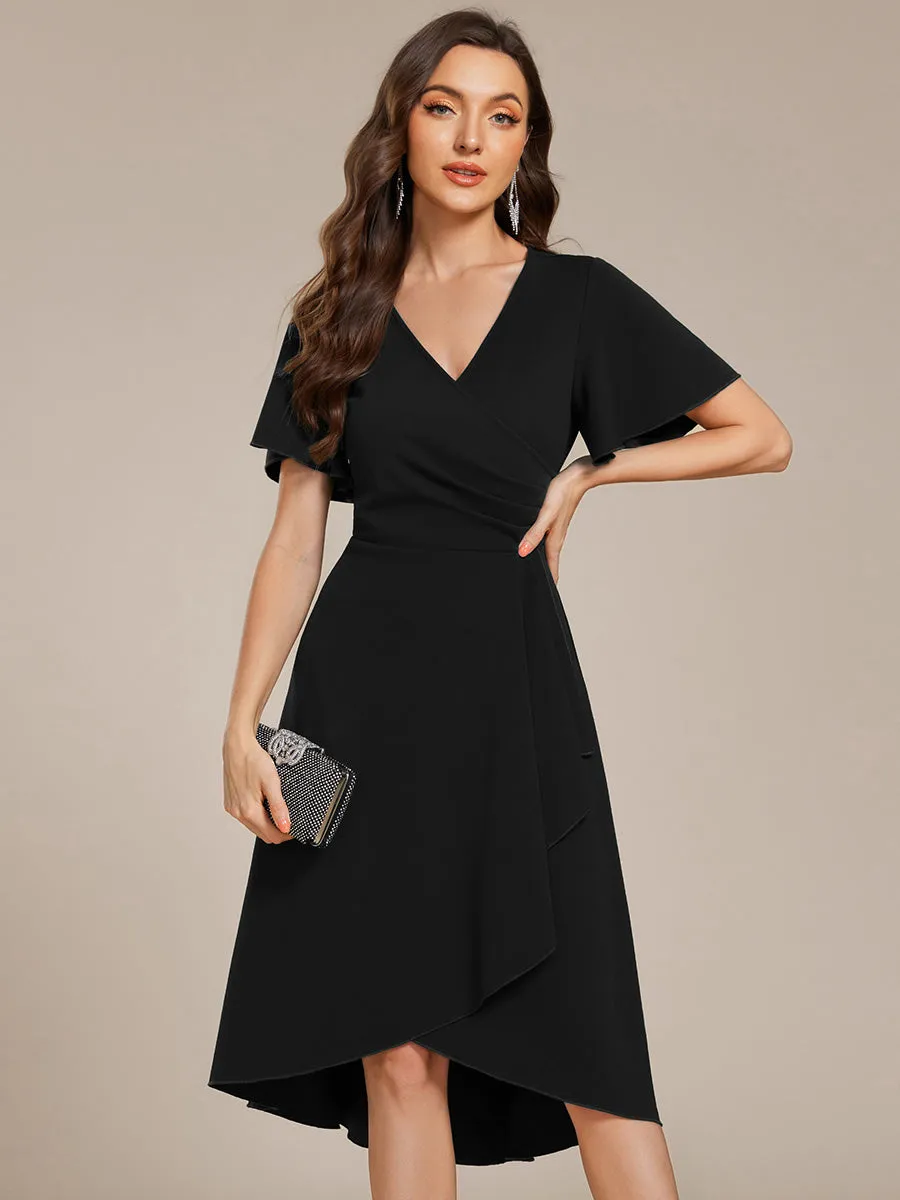 ever FALLON|High-Stretch V-neck Midi Wedding Guest Dress sold by Ever Pretty product image thumbnail 5