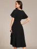 ever FALLON|High-Stretch V-neck Midi Wedding Guest Dress sold by Ever Pretty