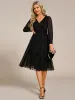 ever KARLEN|Glitter Midi Wedding Guest Dress with Long Sleeves sold by Ever Pretty