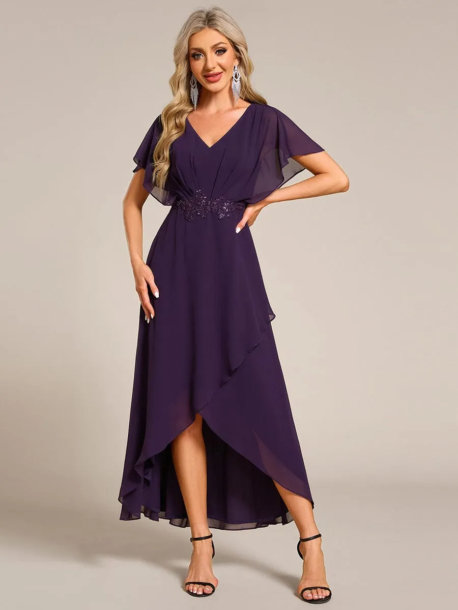 ever LILAS|Elegant A-line Waist Applique Ruffled Mother of the Bride Dress sold by Ever Pretty product image thumbnail 3