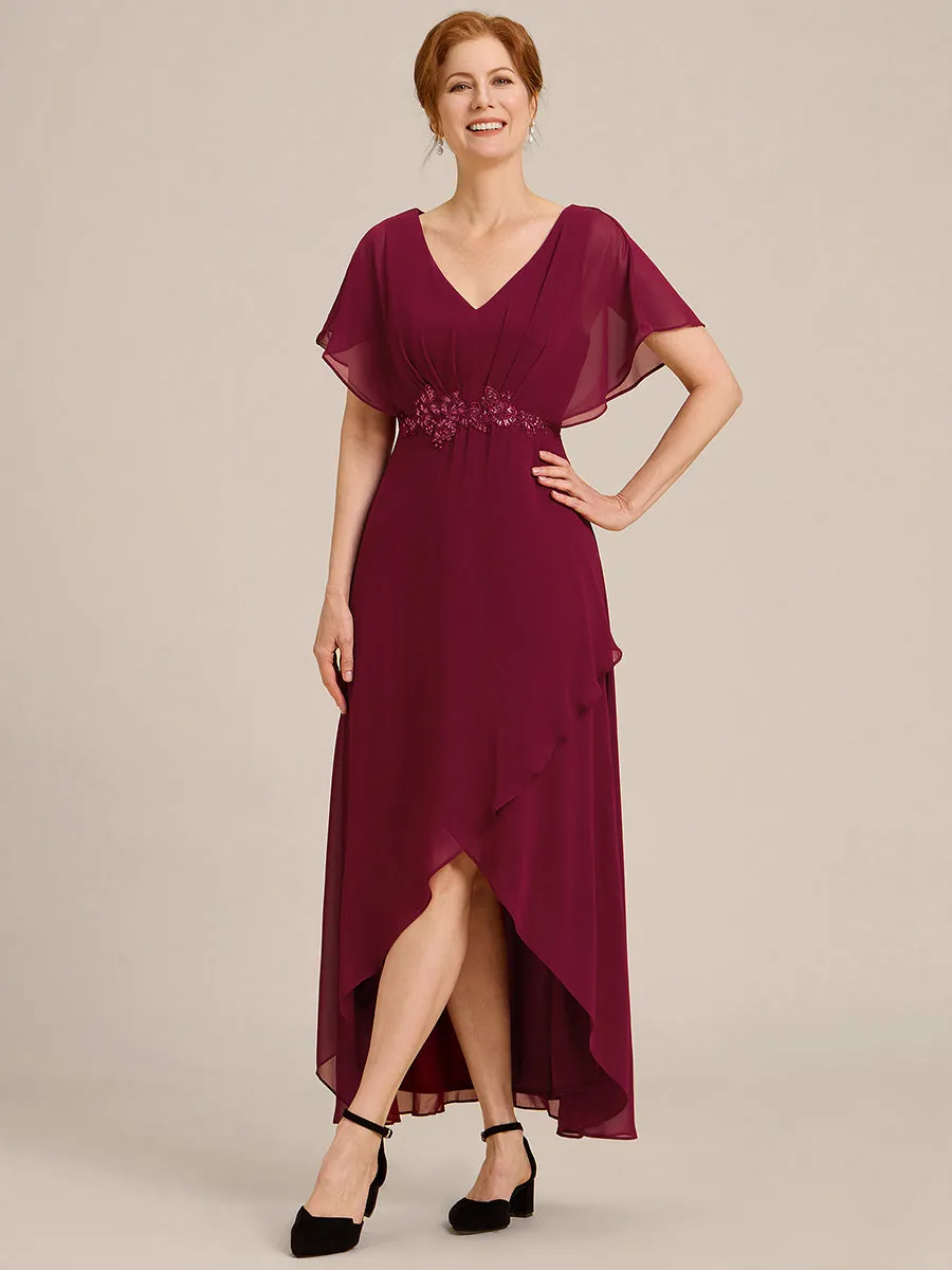 ever LILAS|Elegant A-line Waist Applique Ruffled Mother of the Bride Dress sold by Ever Pretty