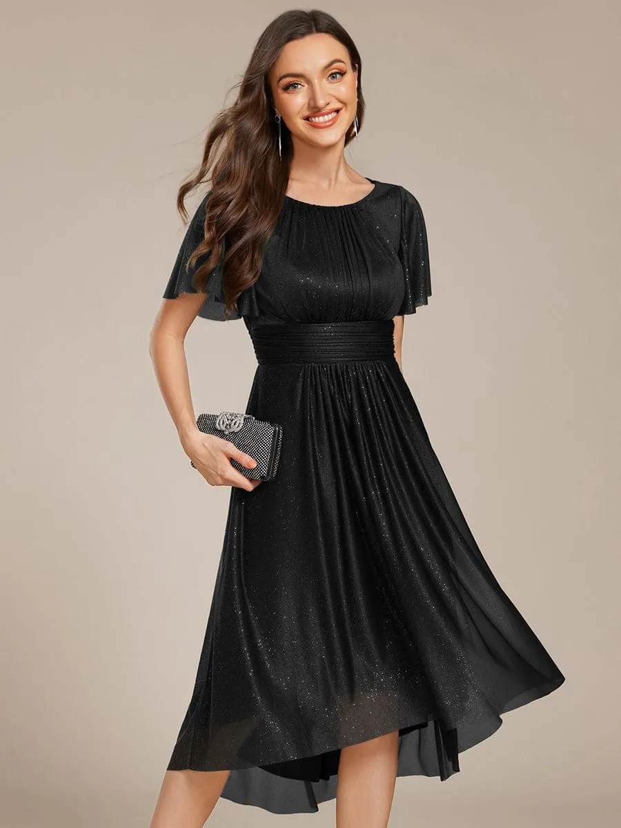 ever CLARYN|Glitter Short Sleeves Round Neck Midi Formal Dress sold by Ever Pretty product image thumbnail 5