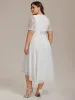 pretty JOLEN|Plus Size Half Sleeve Lace Pleated V-Neck Midi Wedding Guest Dress sold by Ever Pretty
