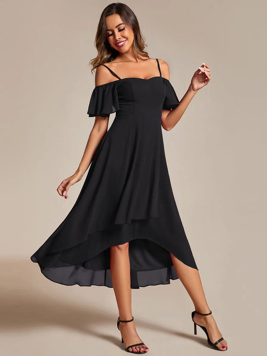 ever JORDANE|Spaghetti Strap Cold Shoulder Chiffon A-Line Midi Bridesmaid Dress sold by Ever Pretty product image thumbnail 5