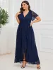 pretty ELISE|Plus Size Short Sleeve Ruffled V-Neck A-Line Lace Wedding Guest Dress sold by Ever Pretty
