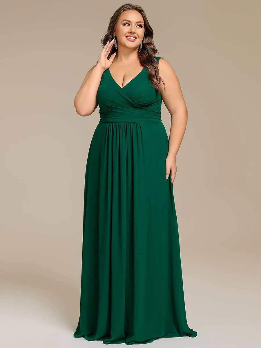 pretty SAUYER|Plus Size Strapless V-Neck A-Line Lace-Up Bridesmaid Dress sold by Ever Pretty product image thumbnail 5