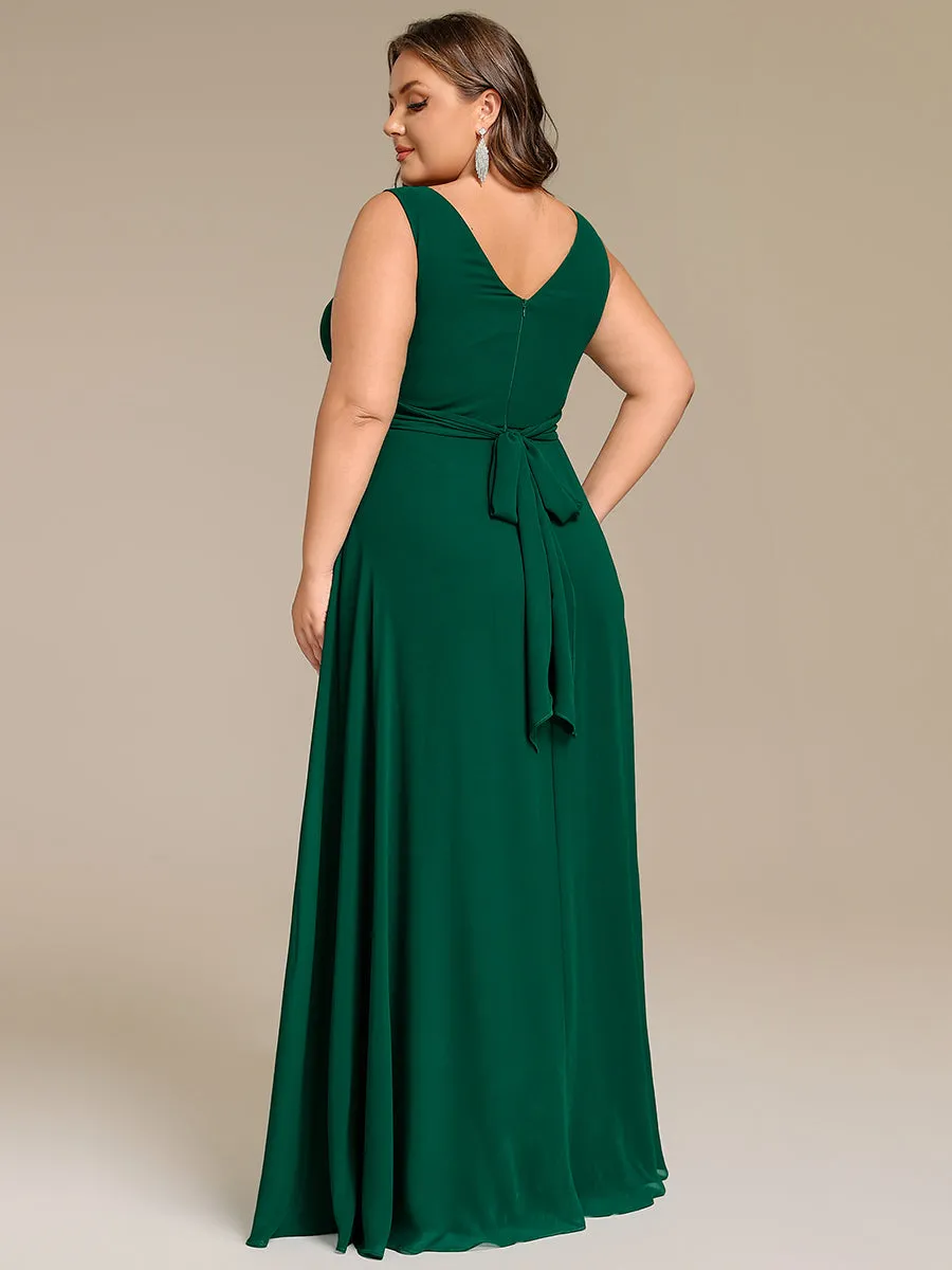 pretty SAUYER|Plus Size Strapless V-Neck A-Line Lace-Up Bridesmaid Dress sold by Ever Pretty product image thumbnail 2