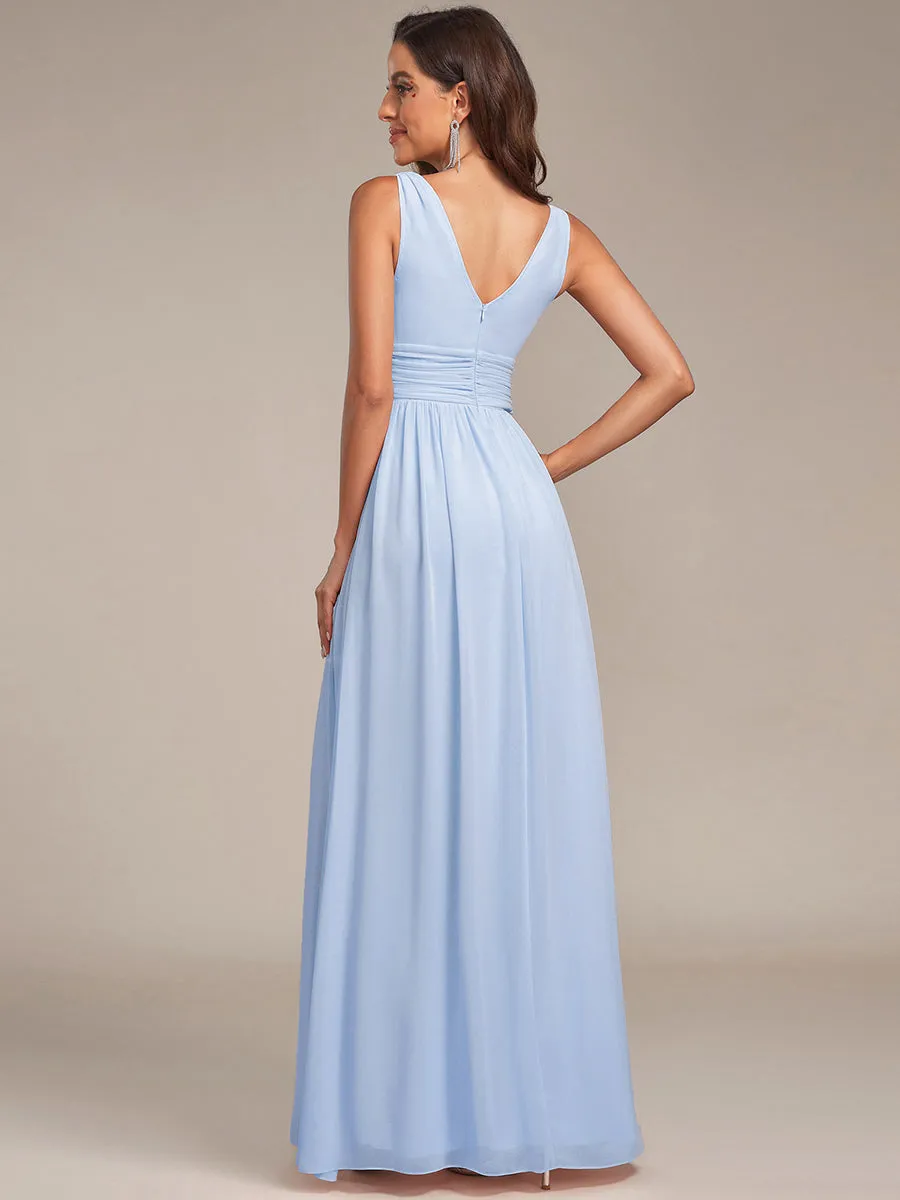 ever HUSH|Chiffon Empire Waist Sleeveless Pleated V-neck Bridesmaid Dress sold by Ever Pretty product image thumbnail 2