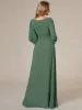 ever CELESTE|Chiffon Long Sleeve A-Line Round Neckline Formal Dress sold by Ever Pretty