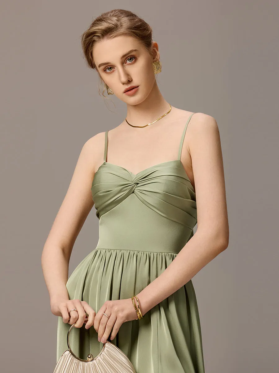 ever VERA|Satin Pleated Back-Tie Sleeveless Maxi Bridesmaid Dress sold by Ever Pretty product image thumbnail 3
