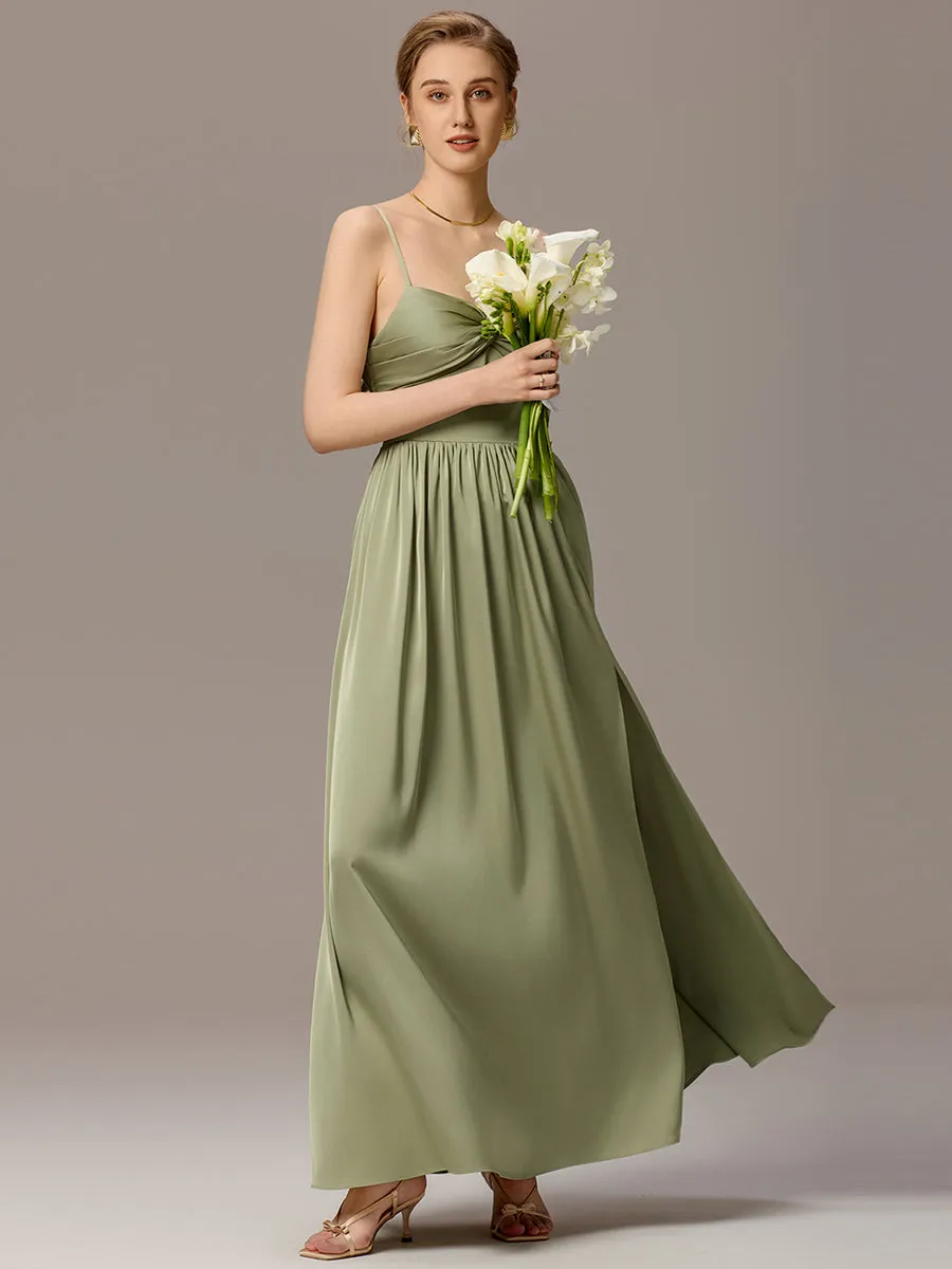ever VERA|Satin Pleated Back-Tie Sleeveless Maxi Bridesmaid Dress sold by Ever Pretty product image thumbnail 4