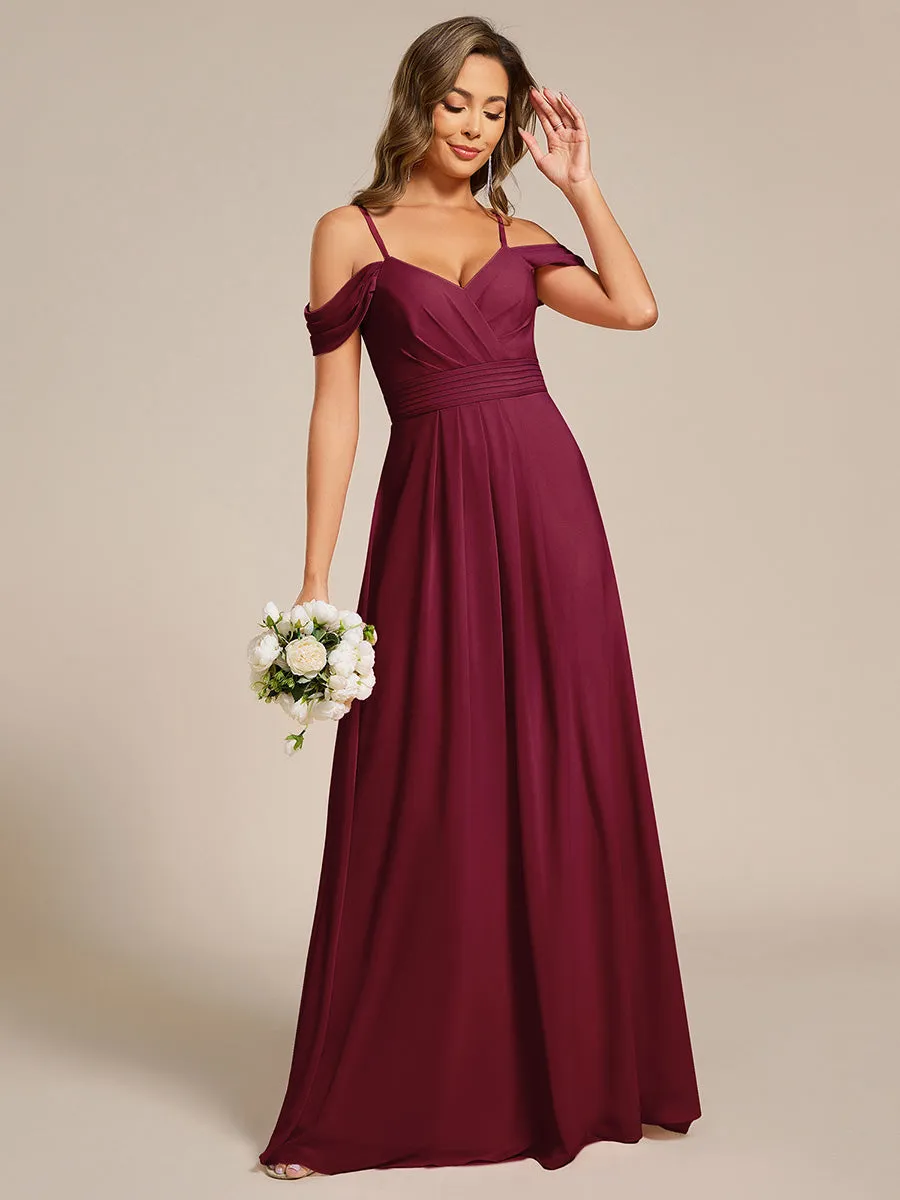 ever LIANNE|Spaghetti Strap V-Neck Pleated A-Line Bridesmaid Dress sold by Ever Pretty product image thumbnail 5