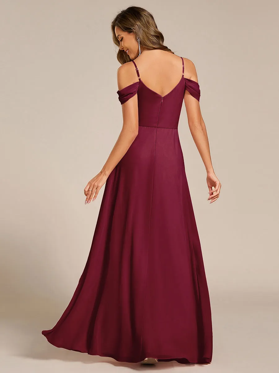 ever LIANNE|Spaghetti Strap V-Neck Pleated A-Line Bridesmaid Dress sold by Ever Pretty product image thumbnail 2
