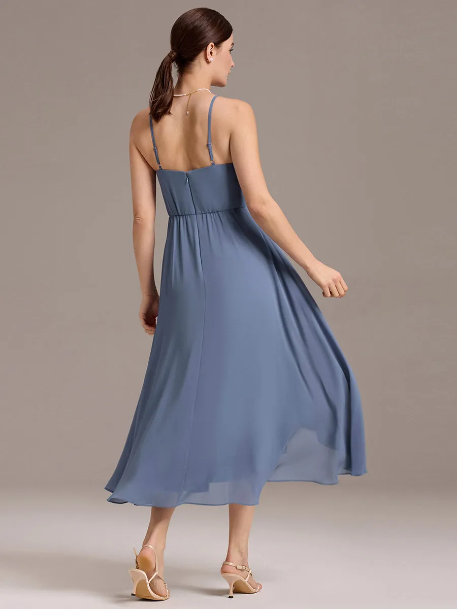 ever ARLYS|Asymmetrical Hem Strappy Chiffon A-Line Backless Bridesmaid Dress sold by Ever Pretty product image thumbnail 2