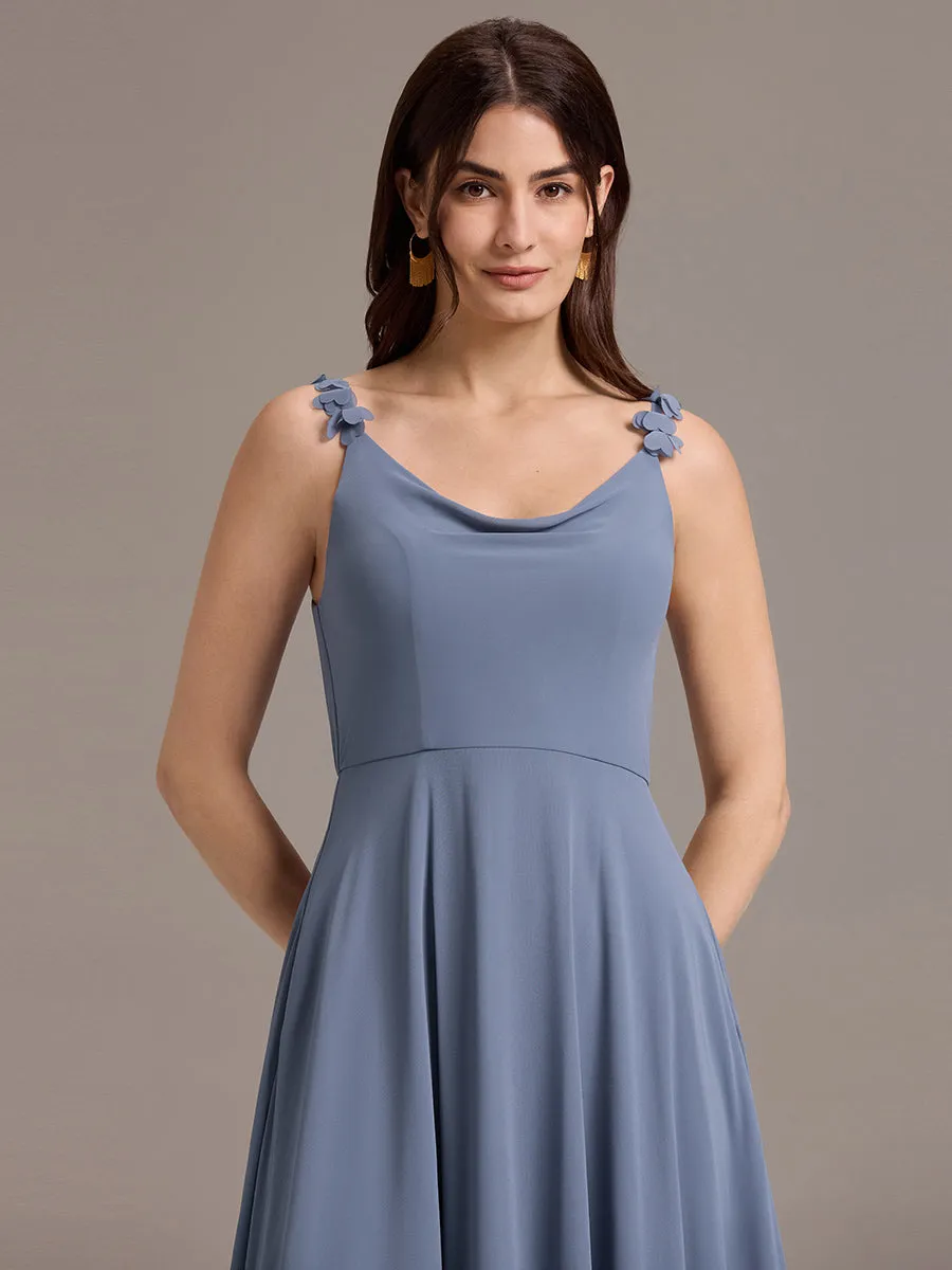 ever ZINNELLE|Flowy Chiffon Cowl Neck Backless A-Line Floral Strap Bridesmaid Dress sold by Ever Pretty product image thumbnail 3