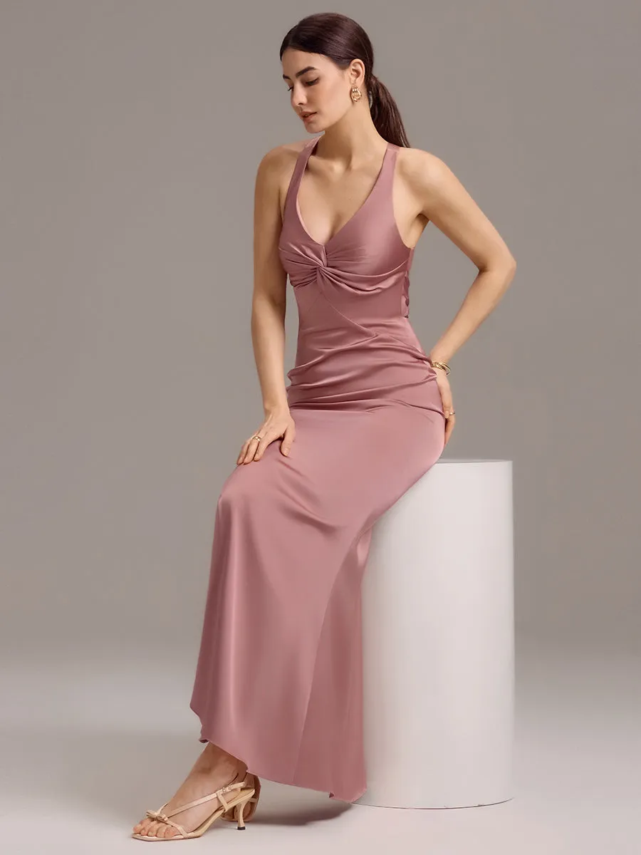ever MINTA|Elegant Strappy Bow Back Satin Mermaid Bridesmaid Dress sold by Ever Pretty product image thumbnail 4