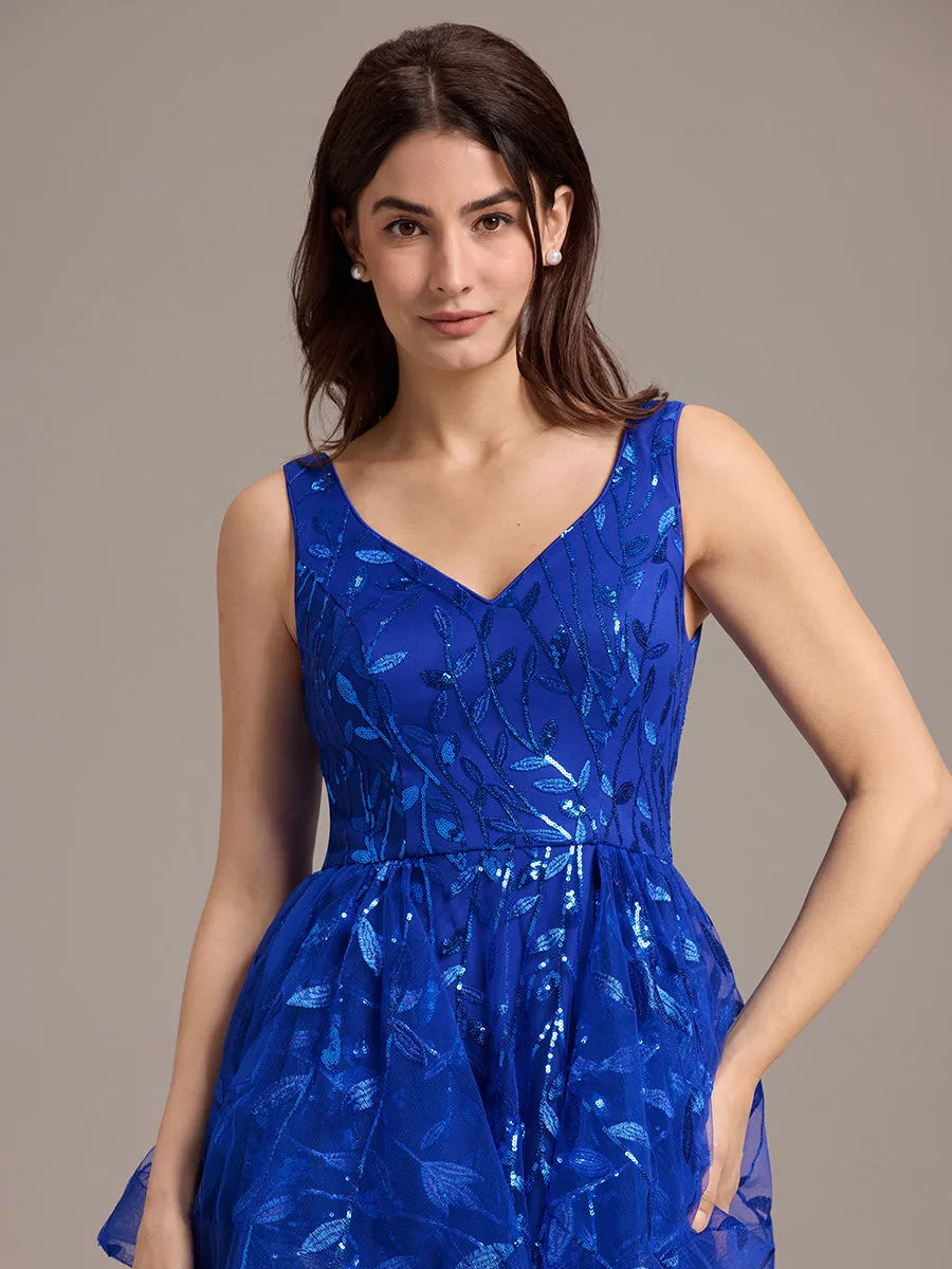 ever TOMMI|Double V-Neck A-Line Layered Sequin Formal Dress sold by Ever Pretty product image thumbnail 3