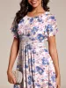 ever EDEN|Chic A-Line Pleated Knee-Length Flowy Chiffon Wedding Guest Dress sold by Ever Pretty