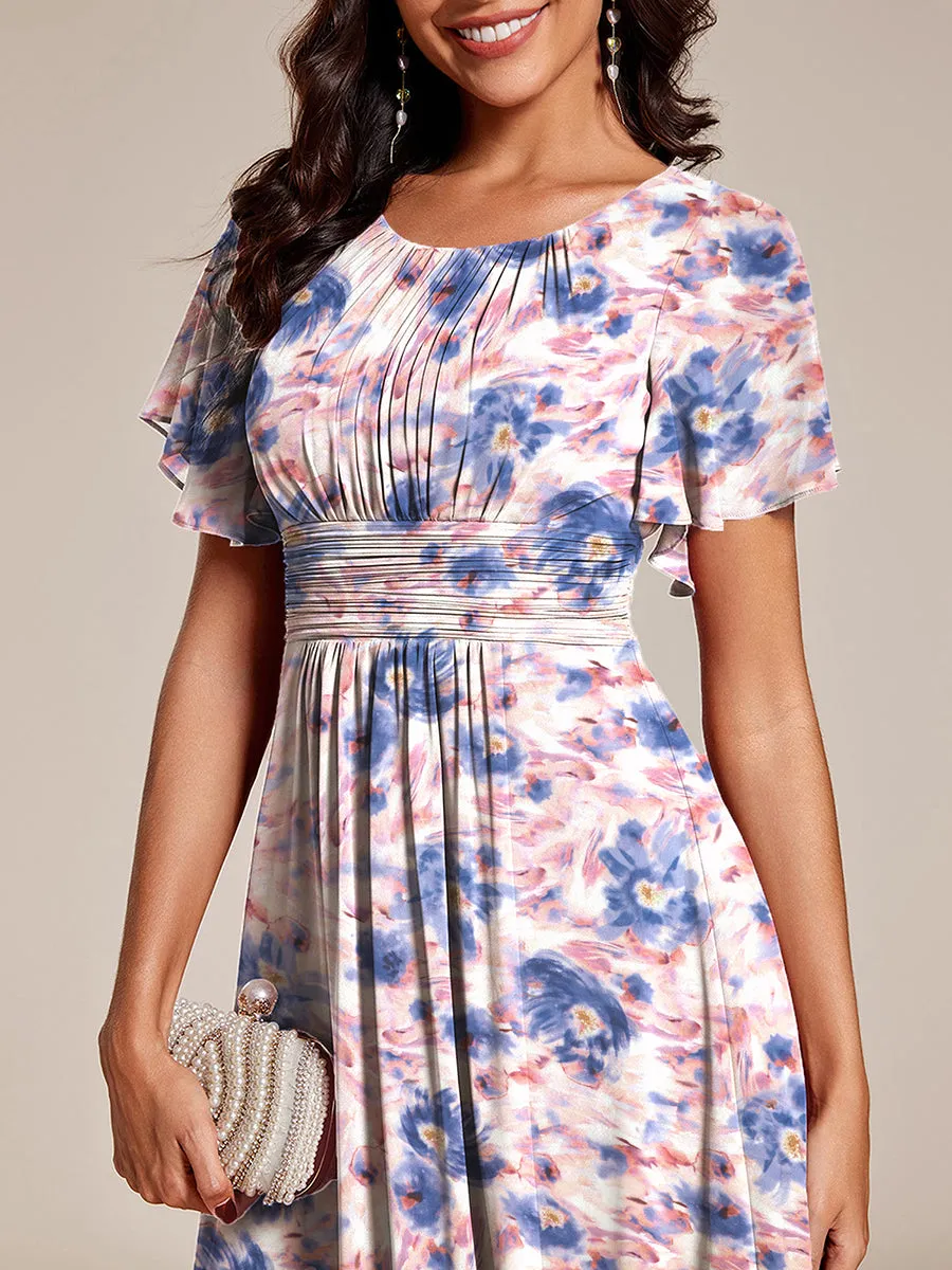 ever EDEN|Chic A-Line Pleated Knee-Length Flowy Chiffon Wedding Guest Dress sold by Ever Pretty product image thumbnail 2