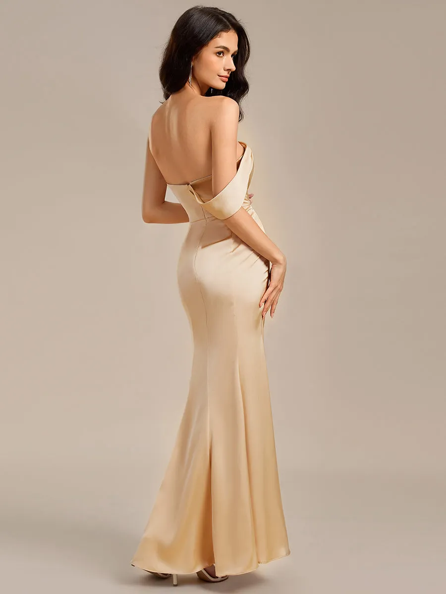 ever TESSARA|Satin One Shoulder Side Split Maxi Mermaid Bridesmaid Dress sold by Ever Pretty product image thumbnail 5