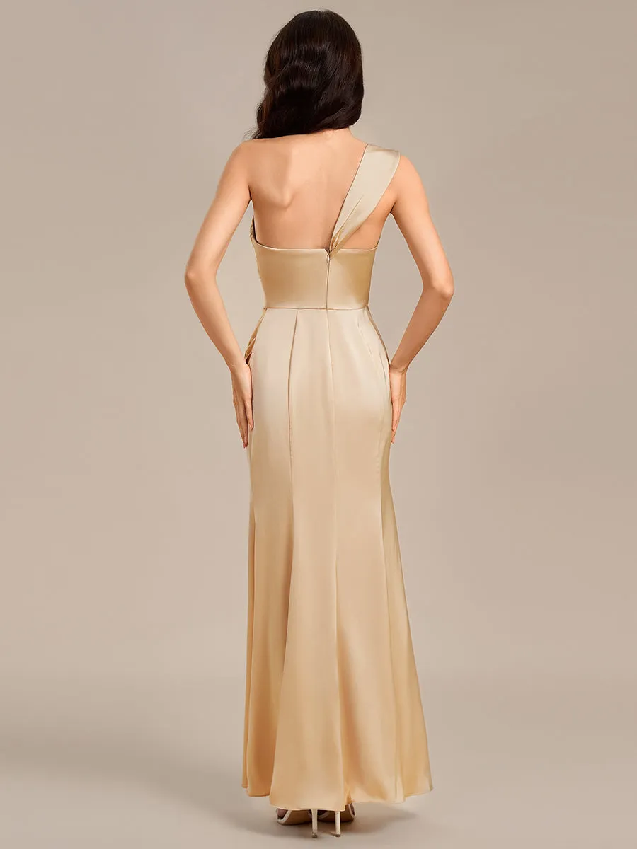 ever TESSARA|Satin One Shoulder Side Split Maxi Mermaid Bridesmaid Dress sold by Ever Pretty product image thumbnail 2