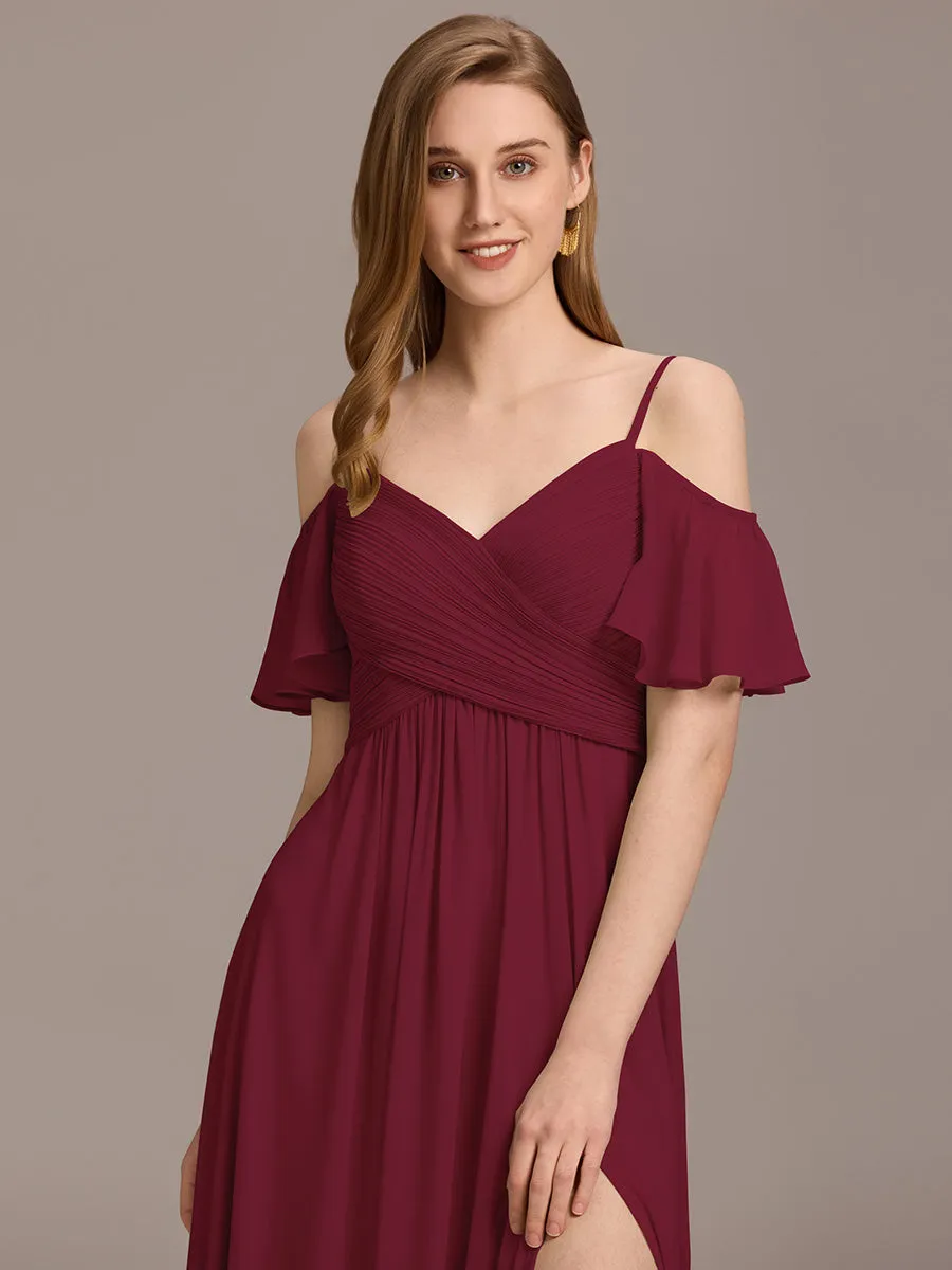 ever GRACIE|Off-Shoulder Ruched High Split Bridesmaid Dress sold by Ever Pretty product image thumbnail 3
