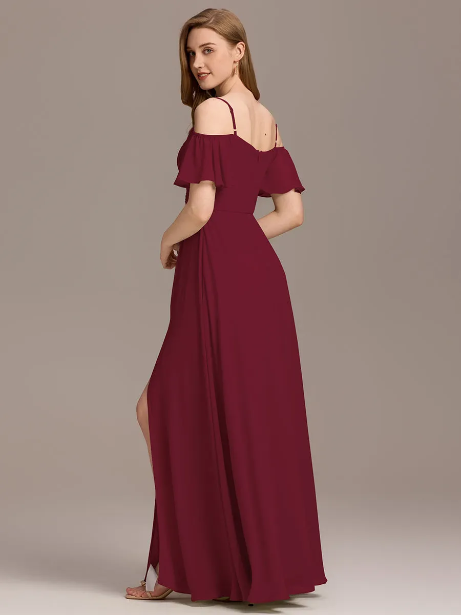 ever GRACIE|Off-Shoulder Ruched High Split Bridesmaid Dress sold by Ever Pretty product image thumbnail 2