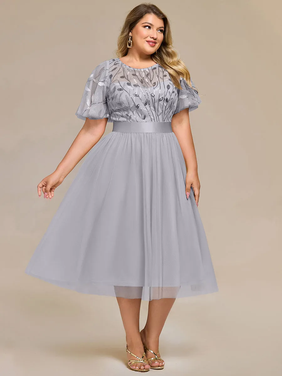 pretty TAYLOR|Plus Size Sequin Leaf Wedding Guest Dress sold by Ever Pretty product image thumbnail 4