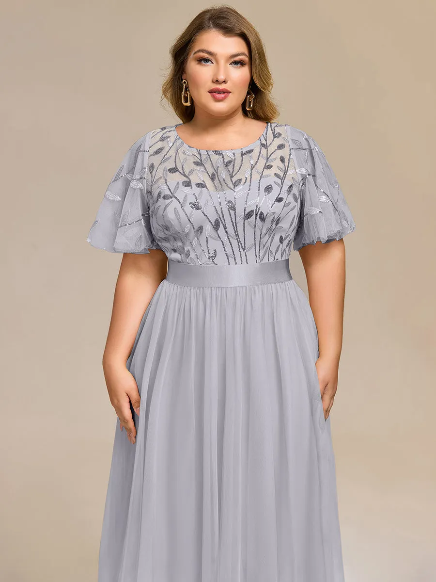 pretty TAYLOR|Plus Size Sequin Leaf Wedding Guest Dress sold by Ever Pretty product image thumbnail 5