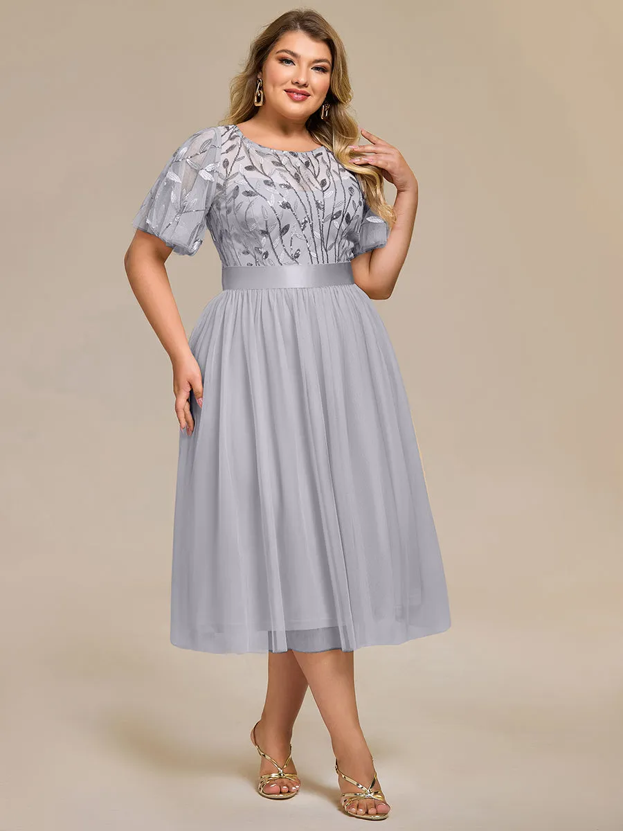 pretty TAYLOR|Plus Size Sequin Leaf Wedding Guest Dress sold by Ever Pretty product image thumbnail 3