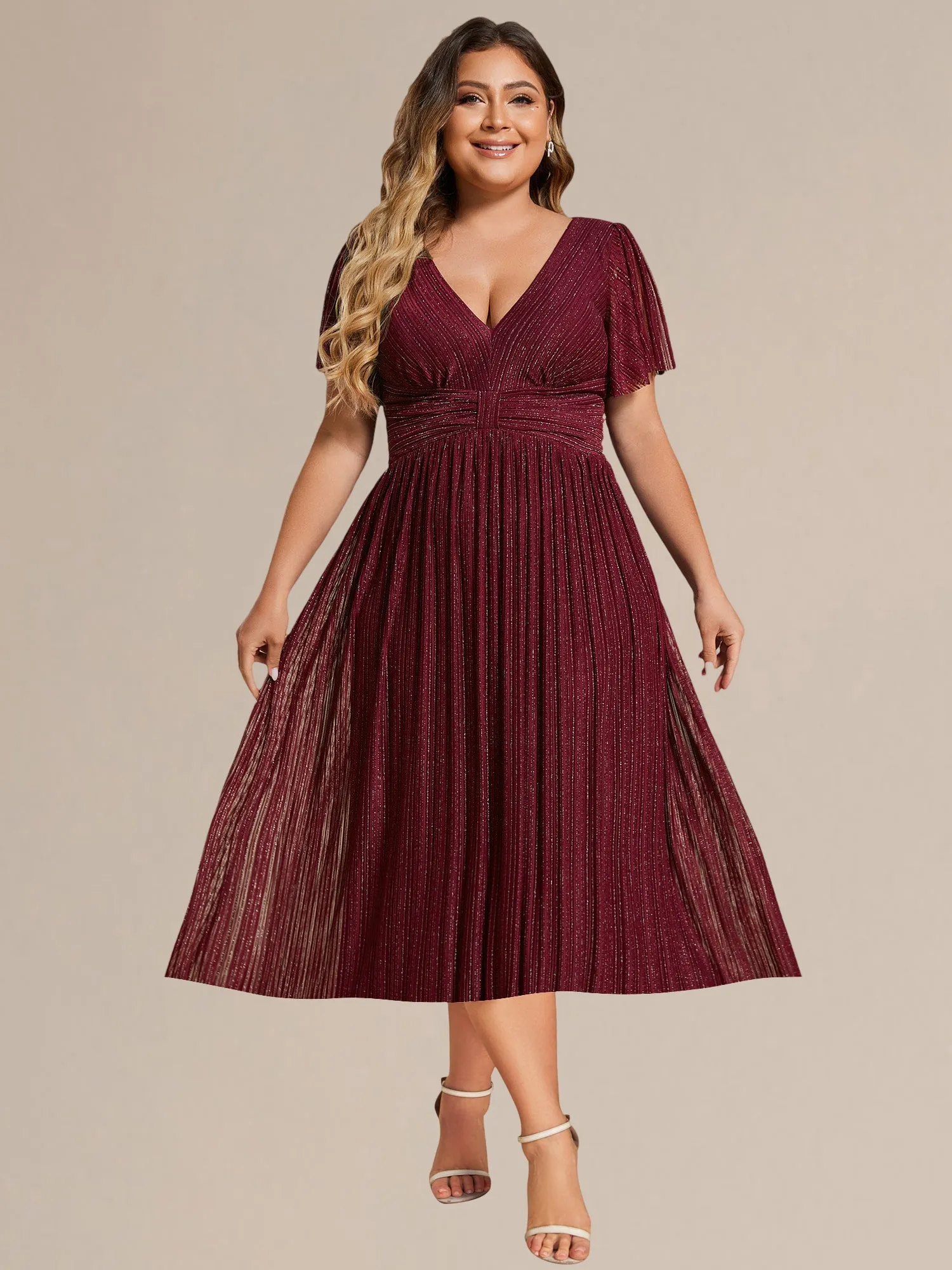 pretty QUINN|Plus size Glittery Formal Evening Dress sold by Ever Pretty product image thumbnail 4