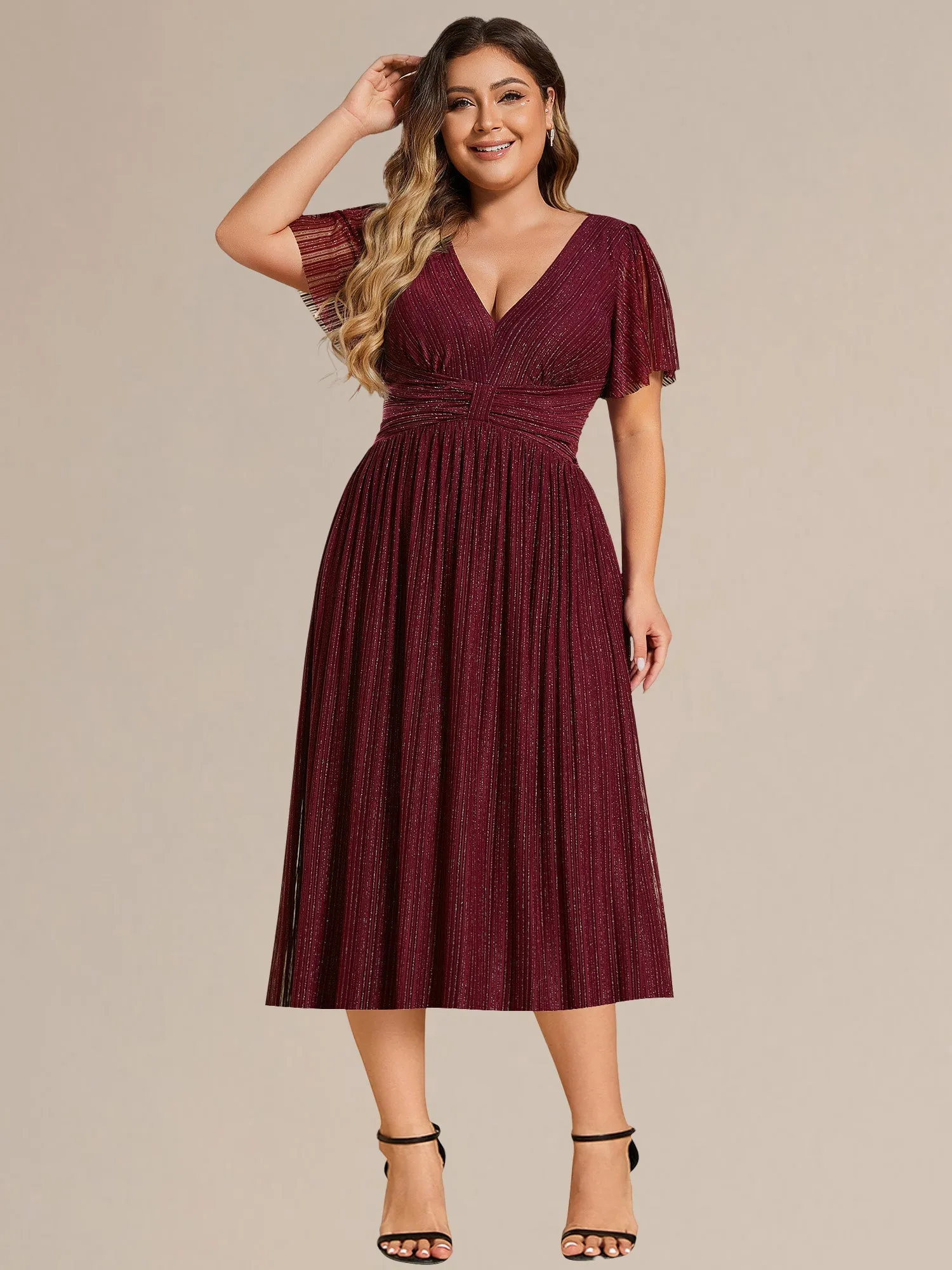 pretty QUINN|Plus size Glittery Formal Evening Dress sold by Ever Pretty