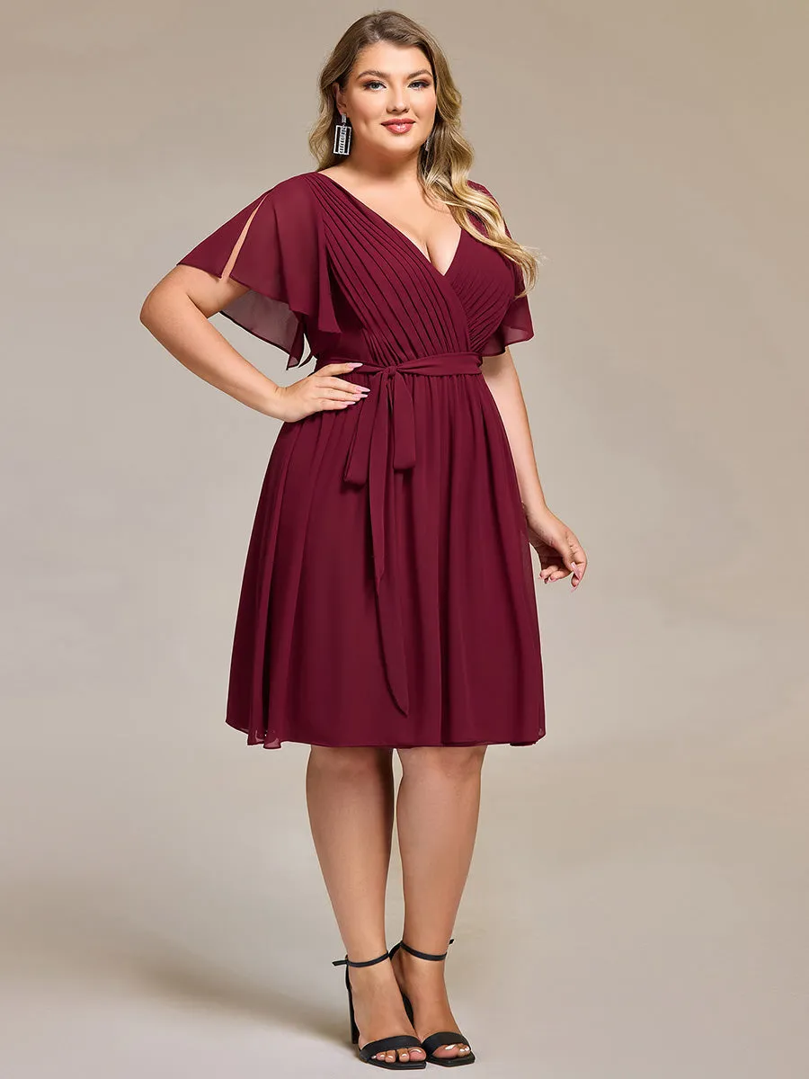 pretty HARLOW|Plus Size Tie-Waist Bridesmaid Dress sold by Ever Pretty product image thumbnail 4