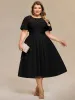 pretty TAYLOR|Plus Size Sequin Leaf Midi Evening Dress sold by Ever Pretty