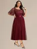 pretty TAYLOR|Plus Size Sequin Leaf Midi Evening Dress sold by Ever Pretty