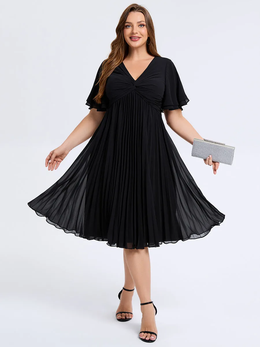 pretty TALIENNE|Plus Size Pleated Chiffon Wedding Guest Dress sold by Ever Pretty product image thumbnail 5